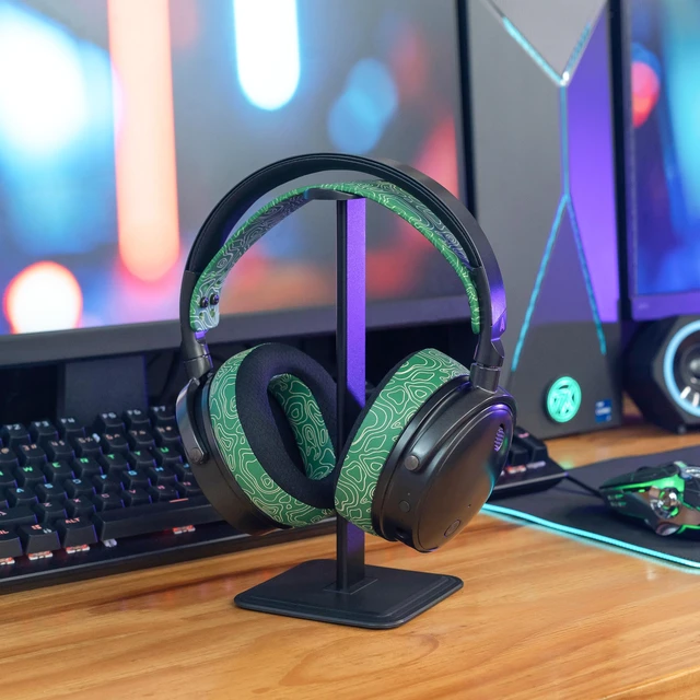 Alt view image 3 of 7 - HeadbandZ Maxwell - Silicone Headband for Audeze Maxwell 1, 2 & 2 ANC Made by Wicked Cushions Enhanced Flexibility, Comfort & Style, Matching Earpad Designs Emerald Tide