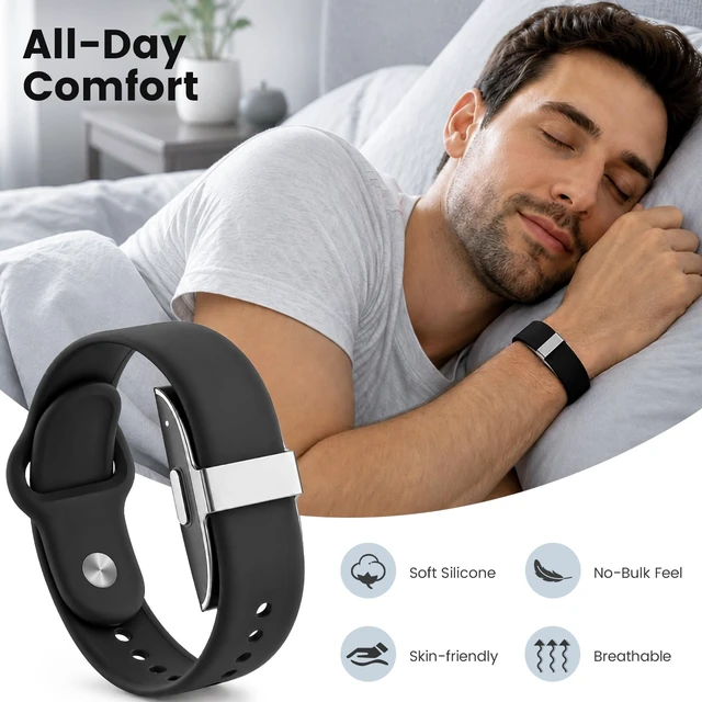 Alt view image 3 of 5 - 3 Pack Silicone Band Compatible with Hume Health Band, Adjustable Replacement Straps for Hume Band, Soft Sport Wristbands for Hume Health Tracker Women Men