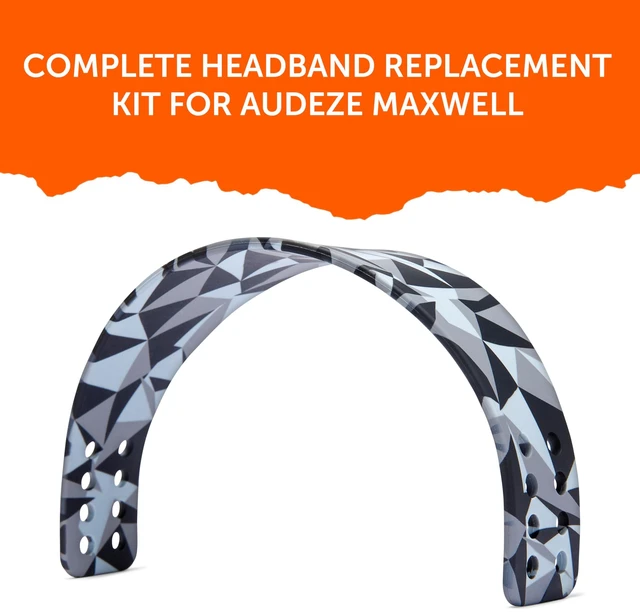 Alt view image 5 of 7 - HeadbandZ Maxwell - Silicone Headband for Audeze Maxwell 1, 2 & 2 ANC Made by Wicked Cushions Enhanced Flexibility, Comfort & Style, Matching Earpad Designs Geo Grey