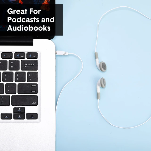 Alt view image 4 of 6 - 150 Packs Bulk Earbuds with Wired Earphones Headphones with 3.5mm Jack, Wired Ear Buds Bulk for Smartphone Laptop Library Hospital Adult Supplies