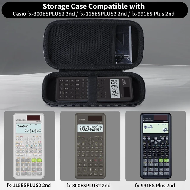 Alt view image 4 of 7 - Case for Texas TI-30XIIS/TI-30XS/Casio fx-115ES Plus 2 Calculator Fits for TI-30Xa /TI-36X Pro/FX-991 ES Plus-2nd Edition/FX-82 ES Scientific Calculator,Black Case
