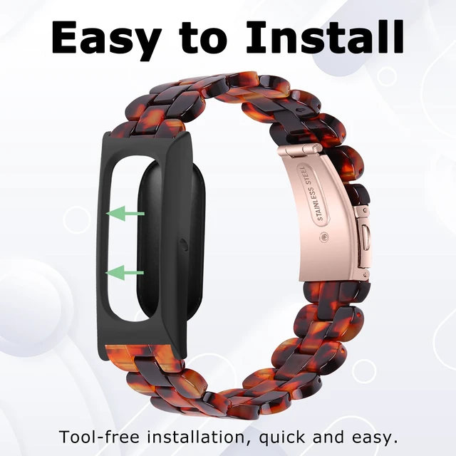 Alt view image 2 of 7 - Resin Watch Band Compatible for Google Fitbit Air, Ultra Light Resin Replacement Strap, Breathable Waterproof Wristband, Size Adjustable Easy Installation