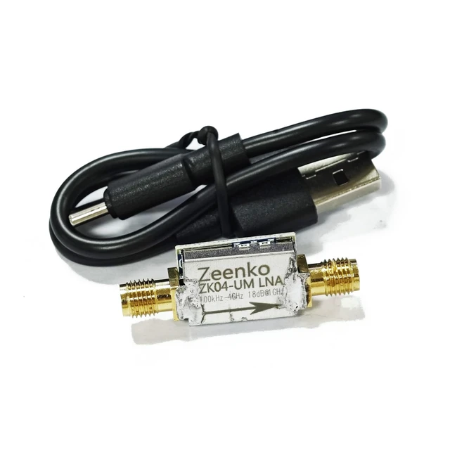 Alt view image 4 of 4 - ZK04UM LNA Amplifier,100kHz4GHz 18dB Gain USBPowered Preamp Compact Lownoise Broadband with Adjustable Bias for Tinysa Ultra Spectrum Analyzer RF Test, Ham Radio & SDR Receiving