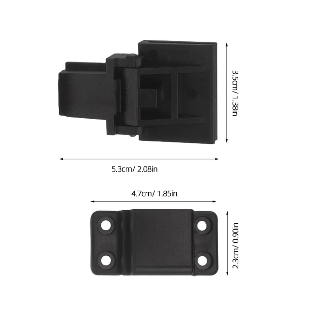 Alt view image 2 of 7 - 1 Pair Dust Cover Hinges for Turntable Precision Hinge Parts for Record Player Lid Replacement Home Audio Replacement Accessory Black