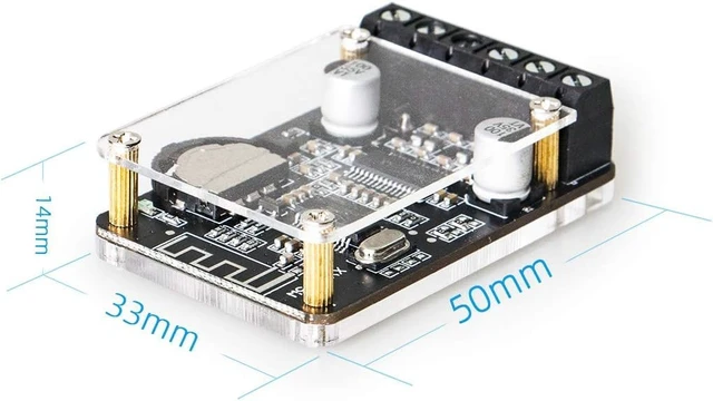 Alt view image 3 of 6 - Audio Amplifier Board with BT 5.0, 10W 15W 20W 2.0 Dual Channel Stereo Wireless Mini Amp Module with Protective Shell