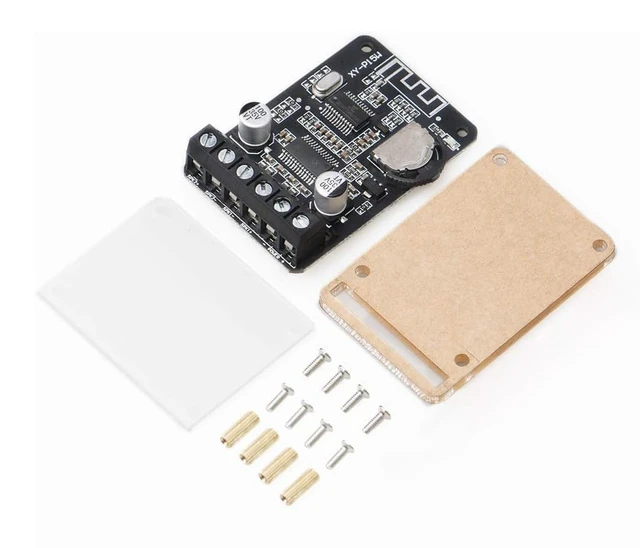 Alt view image 6 of 6 - Audio Amplifier Board with BT 5.0, 10W 15W 20W 2.0 Dual Channel Stereo Wireless Mini Amp Module with Protective Shell