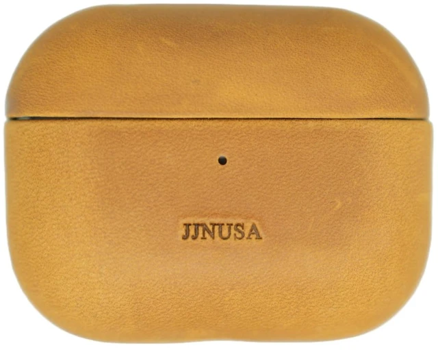 Main image of Handcrafted Crazy Horse Unique Leather Case for AirPods Pro 3rd Gen (2025), Vintage Aesthetic, Two-Tone Effect,Compatible with MagSafe, Compatible with Airpods Pro 3 Brown