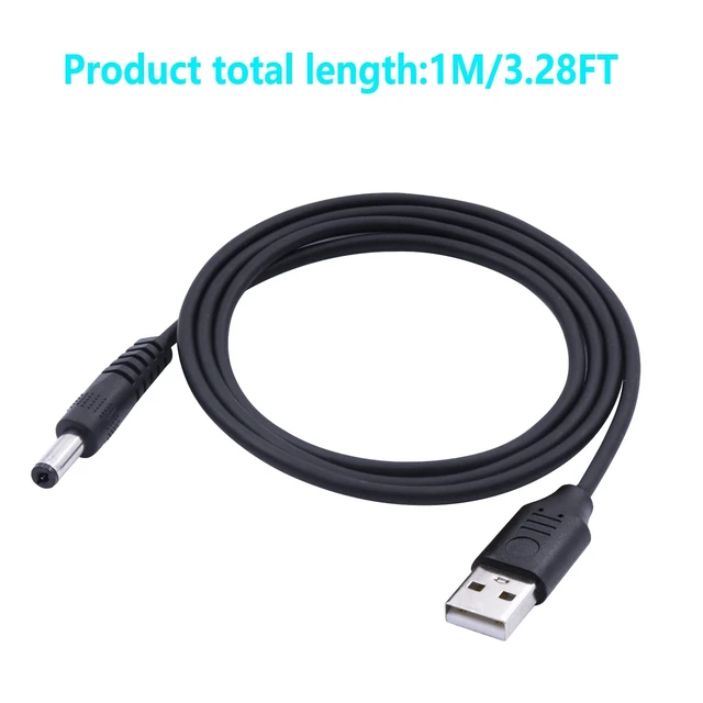 Alt view image 4 of 7 - USB to DC Power Cord USB 2.0 A Male to DC Male 5.5mm x 2.1mm 5 Volt Jack Power Cable for LED Light, Speaker, Lightsaber, Router, Fan and More(5PCS)