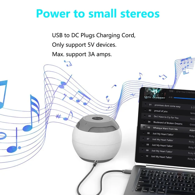Alt view image 6 of 7 - USB to DC Power Cord USB 2.0 A Male to DC Male 5.5mm x 2.1mm 5 Volt Jack Power Cable for LED Light, Speaker, Lightsaber, Router, Fan and More(5PCS)