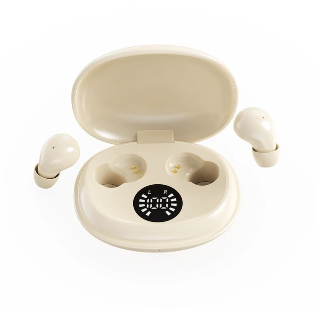 Main image of Invisible Mini Earbuds,Ultra-Light Comfort Fit Sleep Headphones for Side Sleepers,Mini Noise Blocking Sleep Earphones,Bluetooth 6.0 Wireless Earbuds for Sleeping, Working,Sports (Khaki)