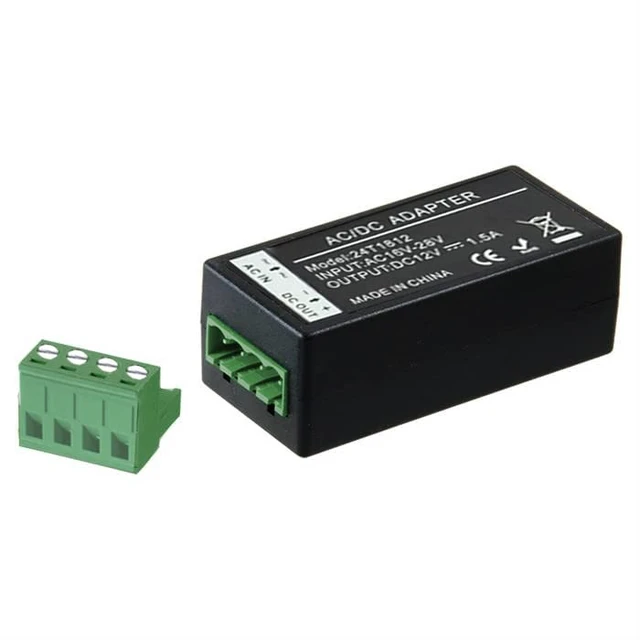 Alt view image 3 of 4 - AC 24V to DC 12V 1.5A Power Converter, Universal Powerful Transformer for Surveillance CCTV Security Camera