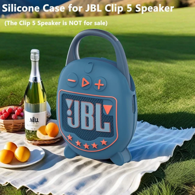 Alt view image 7 of 7 - Silicone Cover Case for JBL Clip 5 Portable Bluetooth Speaker Protective Soft Silicone Cover for JBL Clip 5 Speaker Accessories, Stand Up Case, Shockproof Cover (Blue)