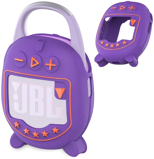 Main image of Silicone Cover Case for JBL Clip 5 Portable Bluetooth Speaker Protective Soft Silicone Cover for JBL Clip 5 Speaker Accessories, Stand Up Case, Shockproof Cover (Purple)
