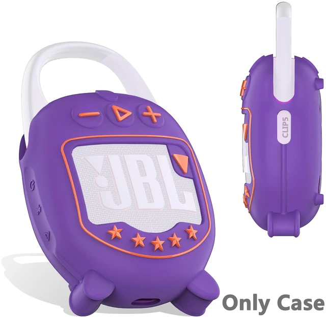 Alt view image 3 of 7 - Silicone Cover Case for JBL Clip 5 Portable Bluetooth Speaker Protective Soft Silicone Cover for JBL Clip 5 Speaker Accessories, Stand Up Case, Shockproof Cover (Purple)