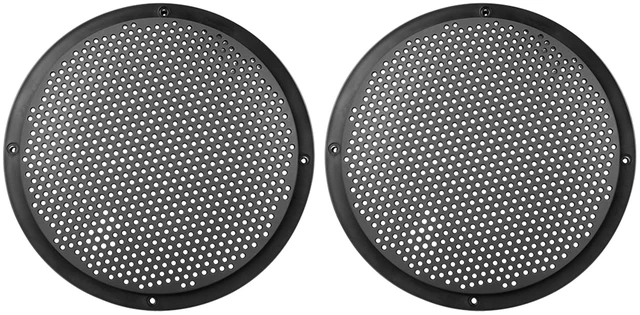 Main image of 2pcs 8'' Audio Speaker Cover Mesh Subwoofer Grill Horn Guard Decorative Circle Grille Protector, Black, Plastic