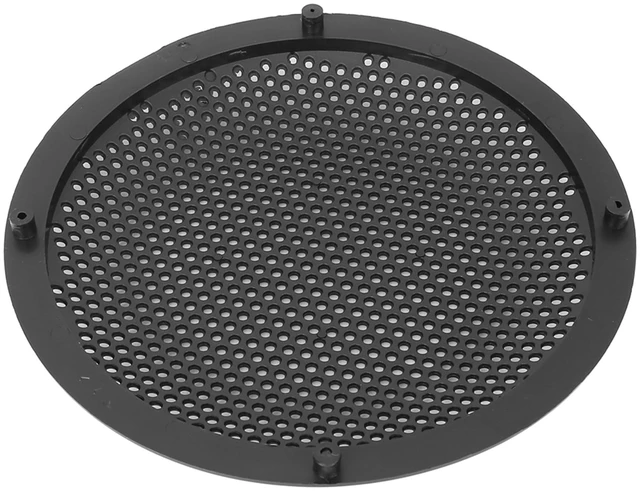 Alt view image 5 of 7 - 2pcs 8'' Audio Speaker Cover Mesh Subwoofer Grill Horn Guard Decorative Circle Grille Protector, Black, Plastic