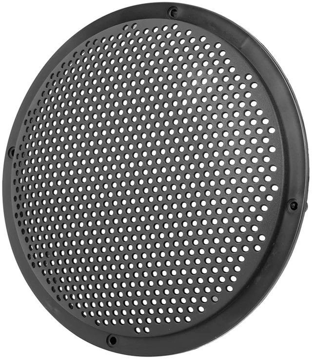 Alt view image 4 of 7 - 2pcs 8'' Audio Speaker Cover Mesh Subwoofer Grill Horn Guard Decorative Circle Grille Protector, Black, Plastic