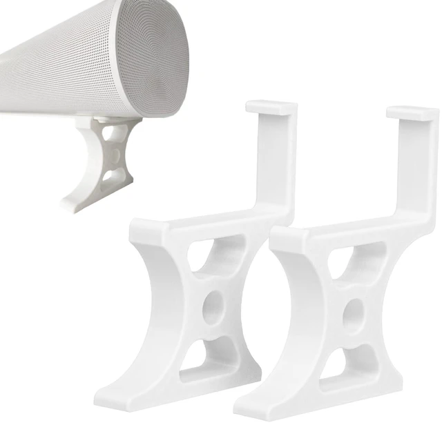 Main image of Soundbar Stand Compatible with Arc, Adjustable 3-Height Riser Base (25mm-75mm), Sturdy Base for TV & Shelf, Prevents Audio Blockage, Tool-Free Installation(75mm White)