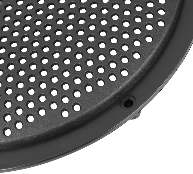 Alt view image 7 of 7 - 2pcs 8'' Audio Speaker Cover Mesh Subwoofer Grill Horn Guard Decorative Circle Grille Protector, Black, Plastic
