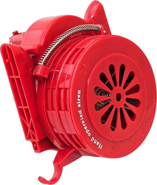 Alt view image 3 of 7 - Loud Hand Crank Air Raid Siren with Waist Bag, VXS-1000P Compact, Portable, Manual Siren Horn Long-Range Alarm Sound for Fire/Tornado Alerts and Event Use