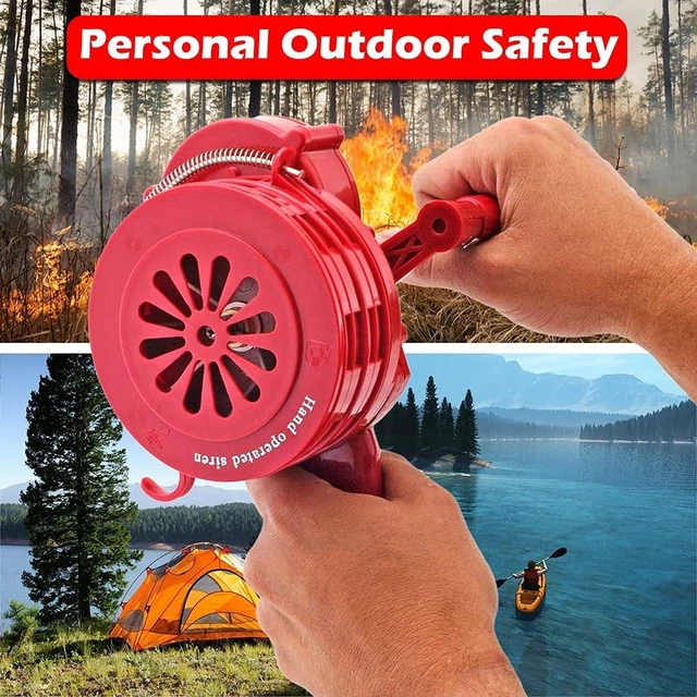 Alt view image 5 of 7 - Loud Hand Crank Air Raid Siren with Waist Bag, VXS-1000P Compact, Portable, Manual Siren Horn Long-Range Alarm Sound for Fire/Tornado Alerts and Event Use