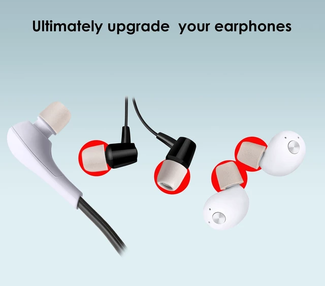 Alt view image 2 of 7 - Replacement Earphone Tips for Wireless TV Headsets, 5 Pairs Memory Foam Earbud Tips Compatible with SM-823, SM-823D Pro, SM-824D1, SM-824D2, SM-863D, SM-901TV (Grey)