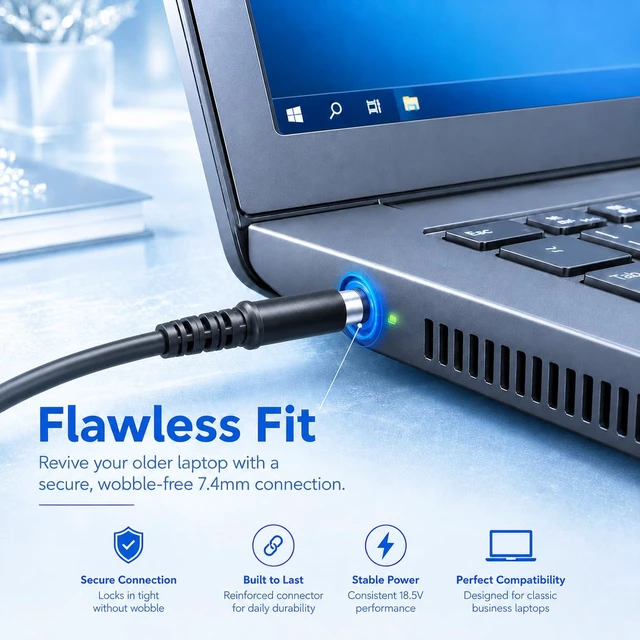 Alt view image 7 of 7 - Laptop Charger for HP 2000 Pavilion G4 G6, Compaq CQ56 CQ57, 65W Confirm the full HP 2000 model, 18.5V 3.5A requirement and 7.4 x 5.0 mm port; package includes one adapter and AC cable