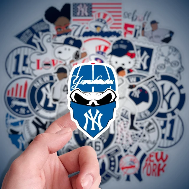 Alt view image 3 of 5 - 72pcs New York Baseball Stickers Yankee Pack for Laptop Water Bottle Car Window Scrapbook Helmet Skateboard Wall Cool Vinyl Decals for Kids Teens Adults Fans Gifts Mighty Yankees Inspired