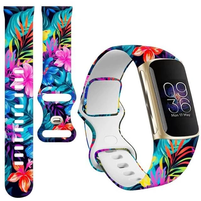 Main image of Sport Bands Compatible with Charge 6 /Charge 5 for Women Men,Soft Waterproof Replacement Straps Wristbands for Charge Advanced Fitness Tracker