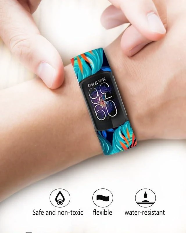 Alt view image 4 of 6 - Sport Bands Compatible with Charge 6 /Charge 5 for Women Men,Soft Waterproof Replacement Straps Wristbands for Charge Advanced Fitness Tracker