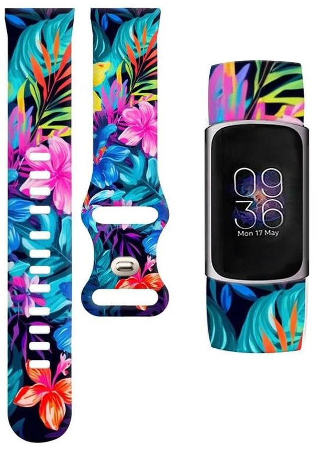 Alt view image 6 of 6 - Sport Bands Compatible with Charge 6 /Charge 5 for Women Men,Soft Waterproof Replacement Straps Wristbands for Charge Advanced Fitness Tracker