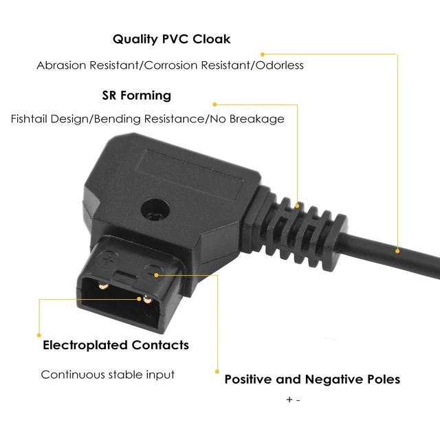 Alt view image 3 of 6 - D-Tap to Locking DC 5.5 2.5mm Monitor Coiled Power Cable Compatible with Atomos Ninja V/Shogun PIX-E7 PIX-E5 7 Touchscreen/Hollyland Mars 400s