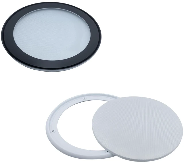 Alt view image 3 of 4 - 2pcs Round Ceiling Speaker Grill Covers for 6.5 Inch Speaker with Screws(White)