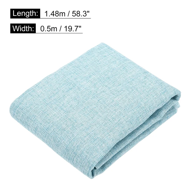 Alt view image 2 of 5 - Light Blue Speaker Grill Cloth 20"x58" Stereo Box Fabric Protective Dustproof Mesh Breathable Replacement Cover for Home Stage Speakers,Media Cabinet,KTV Box(0.5x1.48m)