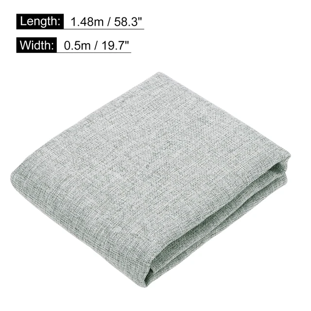 Alt view image 2 of 5 - Light Gray Speaker Grill Cloth 20"x58" Stereo Box Fabric Protective Dustproof Mesh Breathable Replacement Cover for Home Stage Speakers,Media Cabinet,KTV Box(0.5x1.48m)