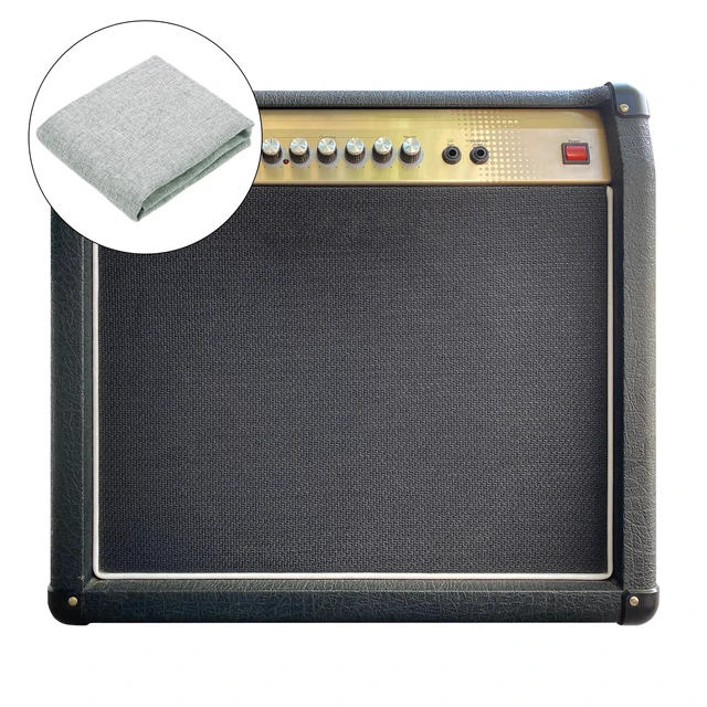 Alt view image 5 of 5 - Light Gray Speaker Grill Cloth 20"x58" Stereo Box Fabric Protective Dustproof Mesh Breathable Replacement Cover for Home Stage Speakers,Media Cabinet,KTV Box(0.5x1.48m)