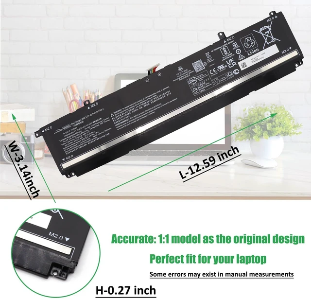 Alt view image 5 of 7 - WK06XL Battery Replacement for HP Omen 16-b0xxx 16-b0000TX 16-B0047TX 16-C0xxx 16-C0167AX Omen 7 Plus 17-ck0xxx 17-CK0007NV 17T-CK100, M41640-AC1 M41640-CD1 M41711-005 11.58V 83Wh