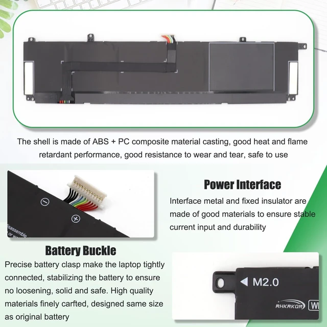 Alt view image 6 of 7 - WK06XL Battery Replacement for HP Omen 16-b0xxx 16-b0000TX 16-B0047TX 16-C0xxx 16-C0167AX Omen 7 Plus 17-ck0xxx 17-CK0007NV 17T-CK100, M41640-AC1 M41640-CD1 M41711-005 11.58V 83Wh