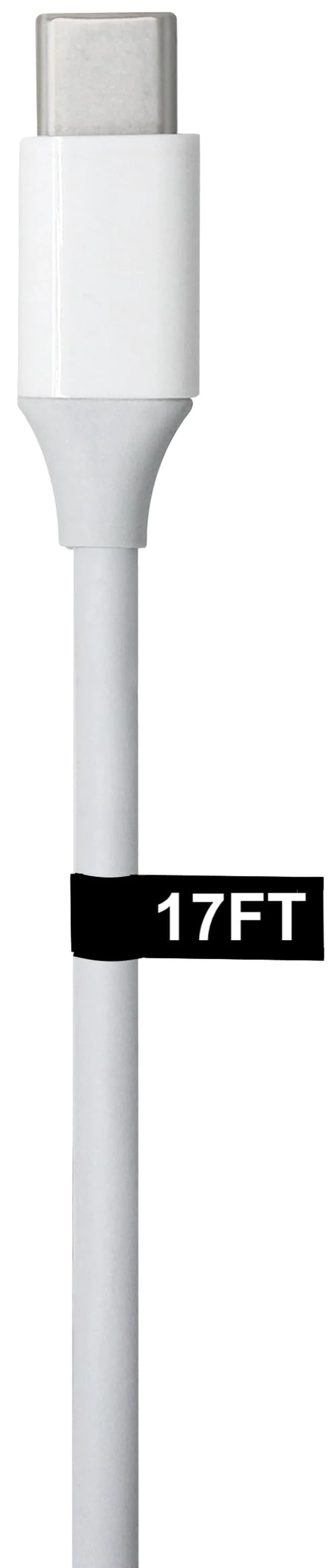 Alt view image 6 of 7 - 30W USB-C Fast Charger and Cable Compatible with Samsung Products, Samsung Phones, Tablets and Other USB-C Devices White (17-Foot, 2-Pack)
