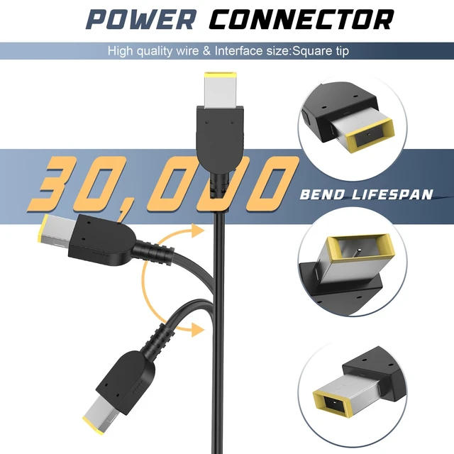 Alt view image 6 of 7 - 230W Compatible with Lenovo Legion Laptop Charger - Yellow Slim Tip Ac Adapter Cord Smart Short-Circuit Protection