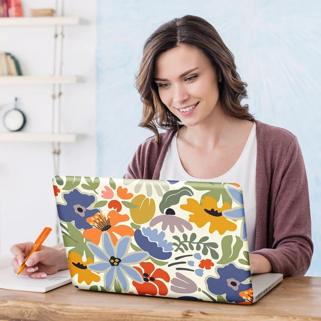 Alt view image 2 of 5 - Laptop Notebook Skin Sticker Soft Cover Decal Fits 13 13.3 14 15 15.4 15.6 inch Laptop Protector Netbook PC, Easy to Apply and Remove (Colorful Abstract Flowers)