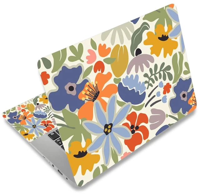 Main image of Laptop Notebook Skin Sticker Soft Cover Decal Fits 13 13.3 14 15 15.4 15.6 inch Laptop Protector Netbook PC, Easy to Apply and Remove (Colorful Abstract Flowers)