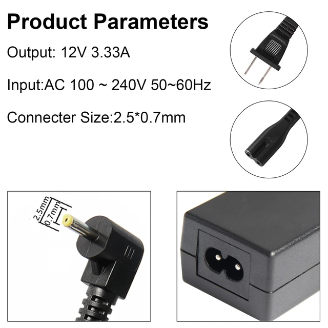 Alt view image 5 of 7 - 40W 26W 12V 3.33A Adapter for Samsung Chromebook 3/2 / 1 11.6" Series Chromebook Xe303c12, Xe500c12 503c Xe503c12 Xe503c32 Xe500c13 AA-PA3N40W AD-4012NHF A12-040N1A Google Chrome OS Charger