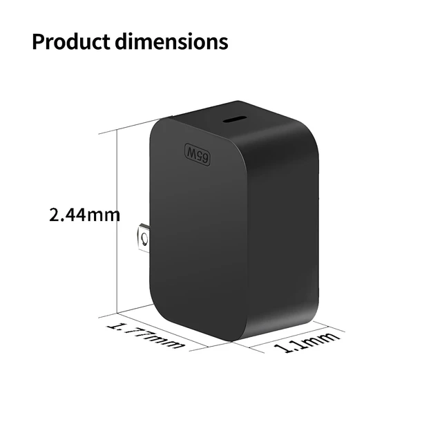 Alt view image 7 of 7 - 65W USB-C PD 3.0 Fast Charger for Microsoft Windows Surface Pro 13" (OLED) for Snapdragon X Copilot+ for ASUS Rog Ally, Legion Go, for Lenovo/HP/Dell/Acer/Samsung/LG Gram Laptop with 6.6ft(2M) cord