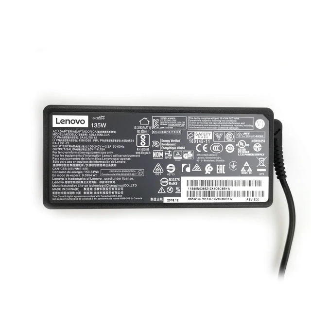 Alt view image 3 of 6 - Laptop Charger 135W watt AC Power Adapter for ThinkPad Legion Yoga ideaPad,ADL135NLC3A ADL135NDC3A ADL135NCC3A
