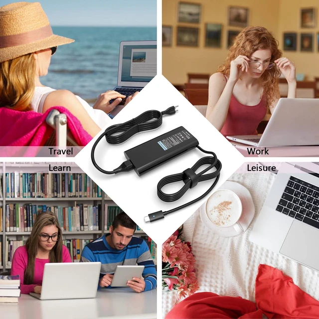 Alt view image 6 of 6 - 130W USB C Laptop Charger Compatible with Dell Pro Max 16 Fit for Dell Pro Max 16 14 MC16250,Pro 16 Plus Charger PB16250 PC16250,Pro 16 Premium DA16250, Premium MA14250