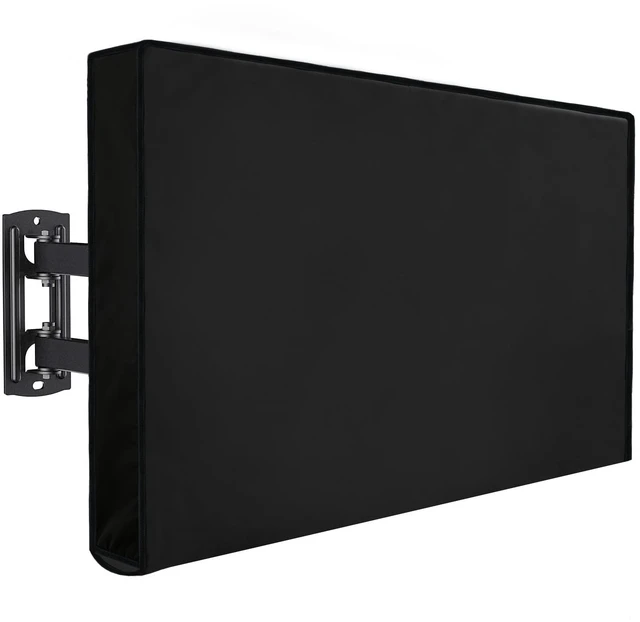 Main image of Outdoor TV Cover, 48 to 50 Inch Weatherproof TV Protector, 600D Oxford Fabric Waterproof Outdoor Television Cover with Back Storage Pocket, Universal Fit for Wall Mount Bracket, Black