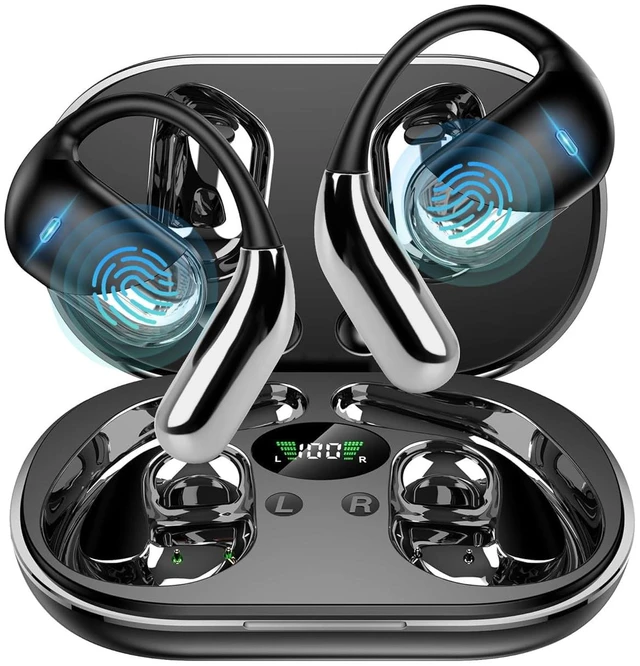 Main image of Real-Time AI Translation Earbuds, 198 Language Translator Earbuds, Audifonos Traductores Inglés Español, 3-in-1 Translating Earbuds for Business, Travel, Language Learning, Bronz (Black)