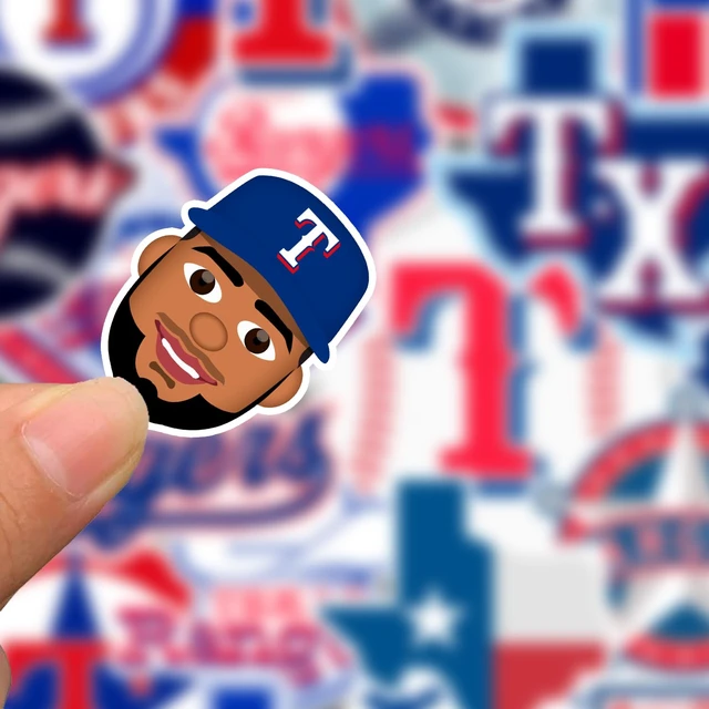 Alt view image 2 of 4 - 25 PCS Texas American Rangers Baseball Stickers for Water Bottle, Laptop, Bicycle, Computer, Motorcycle, Travel Case, Car Decal Decoration Sticker