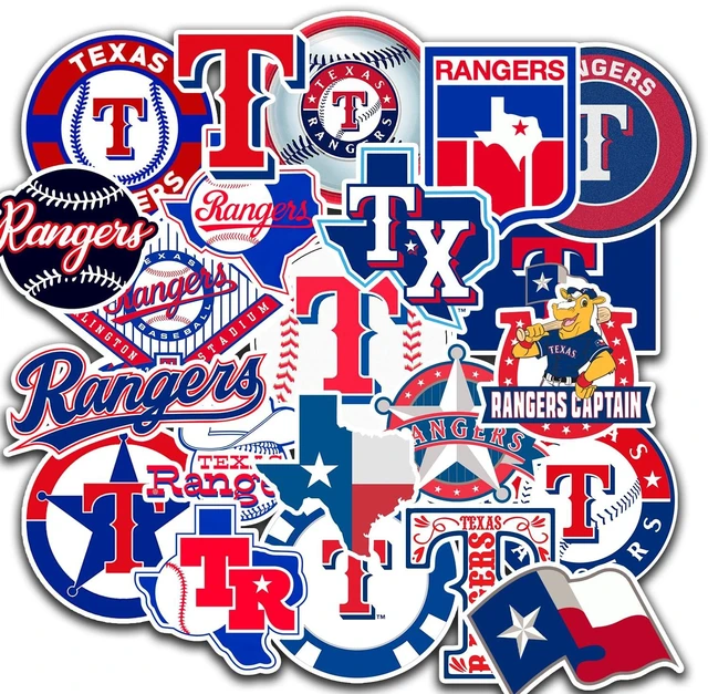 Main image of 25 PCS Texas American Rangers Baseball Stickers for Water Bottle, Laptop, Bicycle, Computer, Motorcycle, Travel Case, Car Decal Decoration Sticker